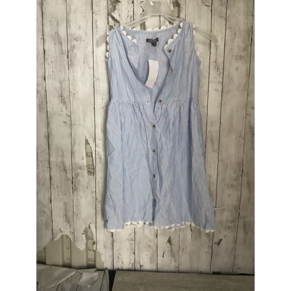 A.T.U.N Blue/White Striped Sleeveless Sundress for Girls 8-9Y